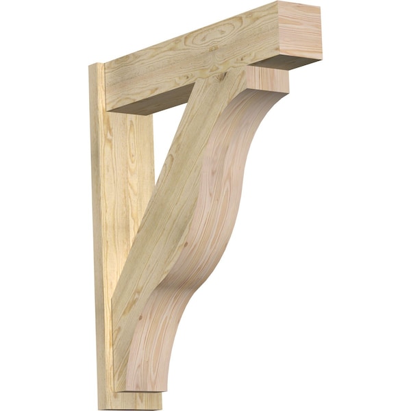 Ekena Millwork Funston Block Rough Sawn Outlooker, Douglas Fir, 8"W x 36"D x 42"H OUT08X36X42FST05RDF - main